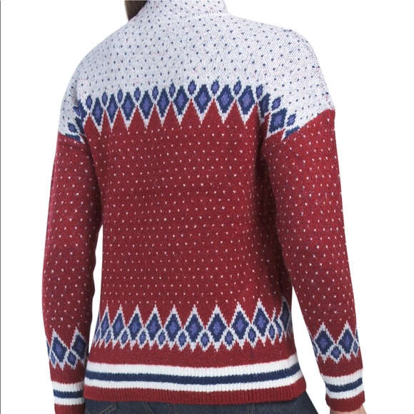 Telluride Snowflake Fairisle Mock Neck Sweater - Picture 2 of 2